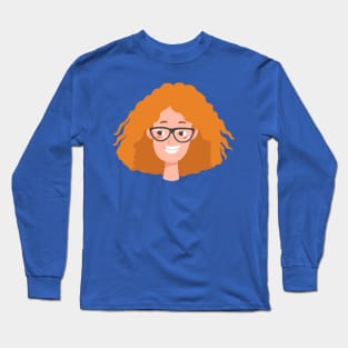 Ginger curly girl avatar Long Sleeve T-Shirt